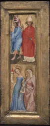 St. Christopher and St. Erasmus, St. Barbara and another female saint