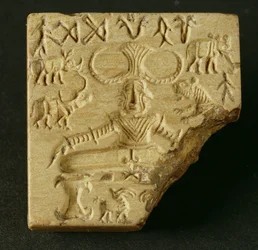 Steatit Pasupati sigill, Mohenjodaro, 2300-1750 f.Kr