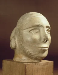 Steatit porträtthuvud, Mohenjodaro, 2300-1750 f.Kr