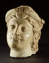 Stuckaturhuvud, Gandhara, 300-talet e.Kr