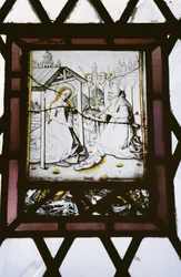 Den heliga familjen och herdarnas tillbedjan, 1400-talet