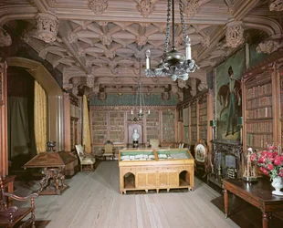 Biblioteket, Abbotsford House, Melrose, ombyggt c.1822