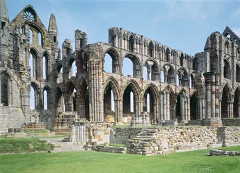 Utsikt över Whitby Abbey, North Yorkshire