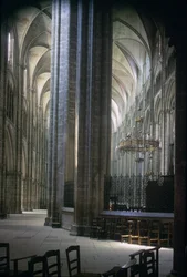 Utsikt över interiören, Durham Cathedral, byggd 1093-1289