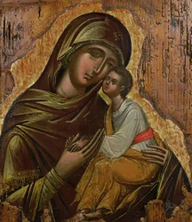 Virgin of Tenderness, grekisk ikon från Kreta, sent 1400-tal