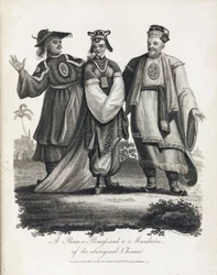 En prins, en prinsessa och en mandarin av aboriginkineserna