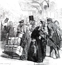 Ett kaotiskt tillstånd på Birmingham Station.