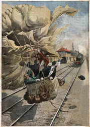 Olycka de montgolfiere. Ballongkrasch.
