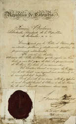 Akt om upphöjelse av byn San Miguel de Ibarra av Simon Bolivar