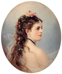 Adela-Juana-Maria, känd som Adelina Patti (olja på duk)