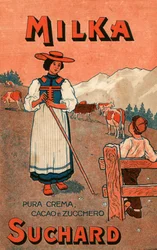 Reklam för chokladkrämen Milka de Suchard, början av 1900-talet (affisch)