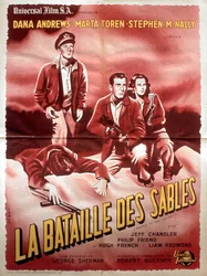 Affisch för filmen Battle of the Sands av GeorgeSherman med Dana Andrews Marta Toren och Stephen Mc Nally 1949