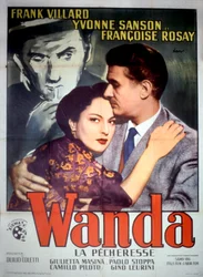 Affisch för filmen Wanda la pecheresse av DuilioColetti med Frank Villard Yvonne Sanson och Francoise Rosay 1952