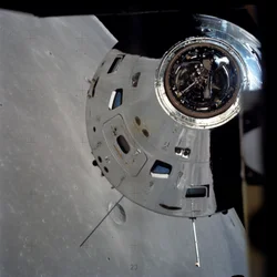 Apollo 17 Command/Service-moduler fotograferade från månmodulen i omloppsbana