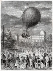Ascension en ballong. Ballongflygning.