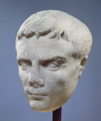 Augustus, marmorhuvud, c.27-20 f.Kr