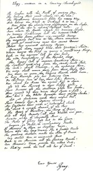 Autografkopia i handstil av poeten Thomas Gray av hans dikt "Elegy written in a Country Churchyard"