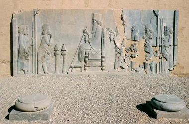 Basrelief av Darius den stores Nowruzpublik, Treasury, Persepolis (Unescos världsarvslista