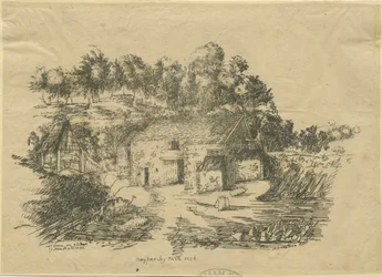 Biddulph - Knypersley Mill: litografi