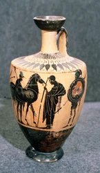 Attisk vas med svart figur, 400-talet f.Kr