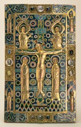 Bokomslag, Limoges, tidigt 1200-tal (trä, förgylld koppar och emalj)