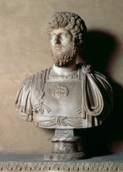 Byst av Lucius Aurelius Verus, romersk, 2:a århundradet (marmor)