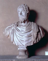 Byst av Septimius Severus, romersk (marmor)