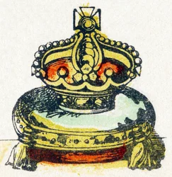 C - Krona - Alfabetet - barnunderhållning - Bildepinal, populär serie c.1890 (illustration)