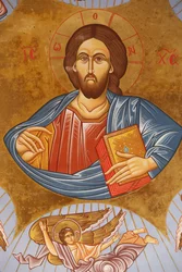 Takfresk i Pedoulas ortodoxa kyrka. Christ pantocrator, 20150510, Pedoulas, Cypern
