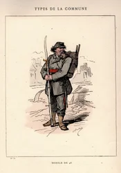 Paris Commune: kostym av MOBILE DE 48 i "" Les Communeux