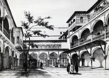 Gården till Kasbah-fästningen i Alger