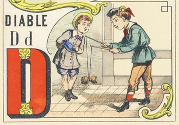 D: djävulen - Spelalfabetet, ca 1890 (illustration)