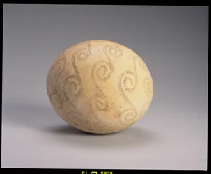 Dekorerat strutsägg, egyptiskt, c.2nd millennium BC (strutsägg)