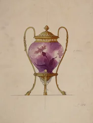 Design för en monterad jugendglas brule-parfym, House of Carl Faberge