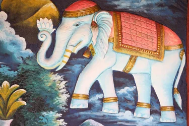 Hängiven elefant. Siem Reap Kambodja