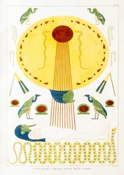 Egyptisk antikvitet: månens inflytande på själen - Illustration från Atlas of Egypt