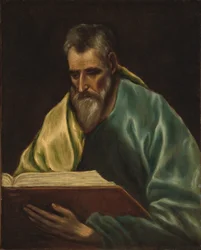 El Greco - Porträtt av en apostel (Sankt Filippos), Fogg
