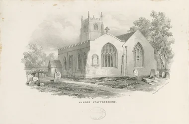 Elford Church: litografi och [1800-talet]