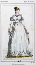 Elisa Bonaparte Baciocchi, ca 1810 (gravyr)