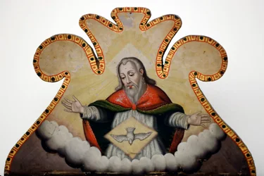 Evora Museum. Jesus och den helige Ande. Portugal.