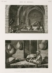 Tillverkning, andra mattmakare och korgvävare, Egypten, ca 1798