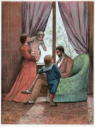 Famille bourgeoise. Medelklassfamilj.