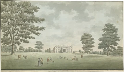 Fisherwick Hall: akvarellmålning, 1786