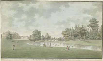 Fisherwick Hall: akvarellmålning, 1786