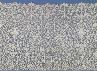 Volang av guipur-spets, fransk, ca 1700 (linne, tråd)