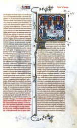 Den franske kungen Ludvig den stammande (846-879) möter påve Johannes VIII inför sin kröning år 877, illumination ur 