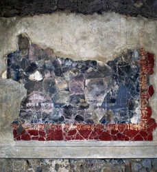 Fresk, Villa Arianna, Stabiae, Kampanien, Italien, romersk civilisation, 2:a århundradet f.Kr., Detalj
