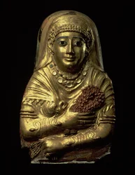 Funerary Cartonnage of a Lady of Means, romersk kejsarperiod (1:a århundradet e.Kr.)