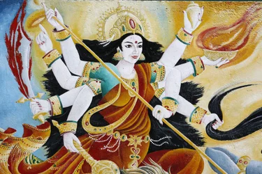 Gudinnan Durga som besegrar ondskan, Katmandu, Nepal