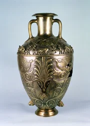 Grekisk-skytisk amfora, sent 300-tal f.Kr. (förgylld silver)